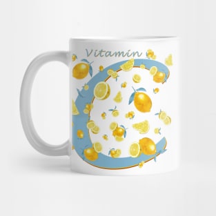 Vitamin C Lemons Pattern Mug